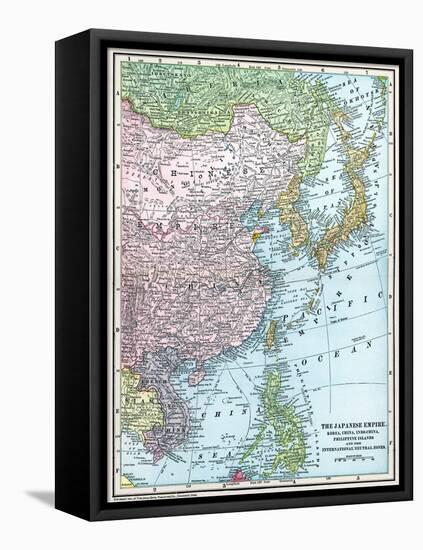Map: East Asia, 1907-null-Framed Stretched Canvas
