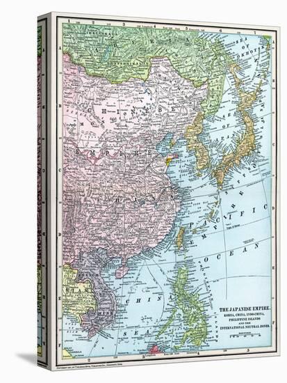 Map: East Asia, 1907-null-Stretched Canvas