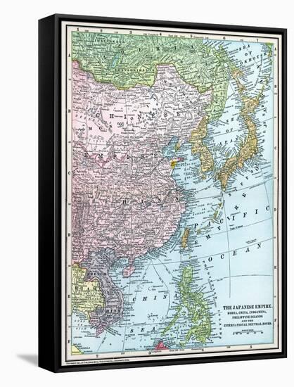 Map: East Asia, 1907-null-Framed Stretched Canvas