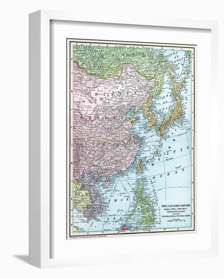 Map: East Asia, 1907-null-Framed Giclee Print