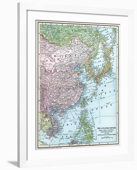 Map: East Asia, 1907-null-Framed Giclee Print