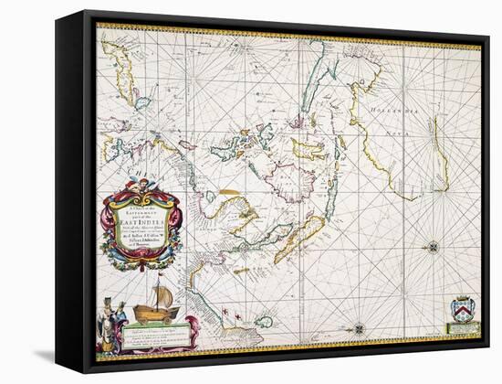 Map: East Indies, 1670-John Seller-Framed Stretched Canvas