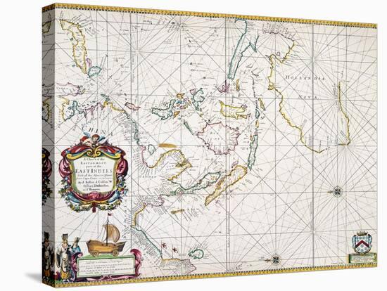 Map: East Indies, 1670-John Seller-Stretched Canvas