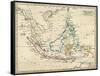Map East Indies-null-Framed Stretched Canvas