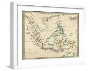 Map East Indies-null-Framed Art Print