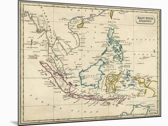 Map East Indies-null-Mounted Art Print