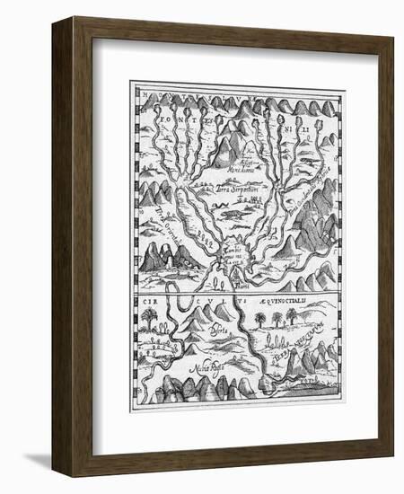 Map Egypt and Sudan-null-Framed Art Print