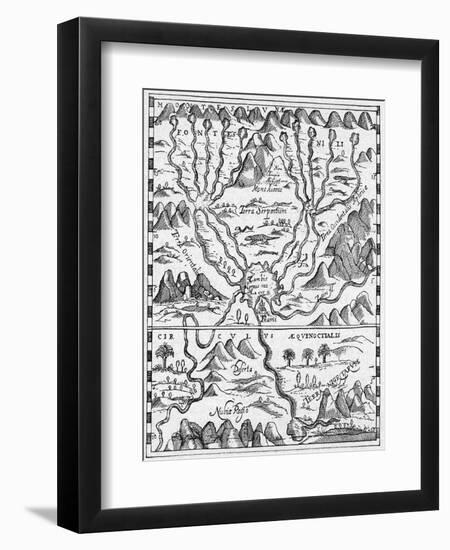 Map Egypt and Sudan-null-Framed Art Print