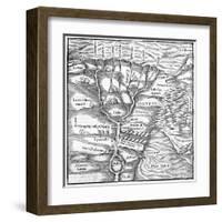 Map Egypt-null-Framed Art Print