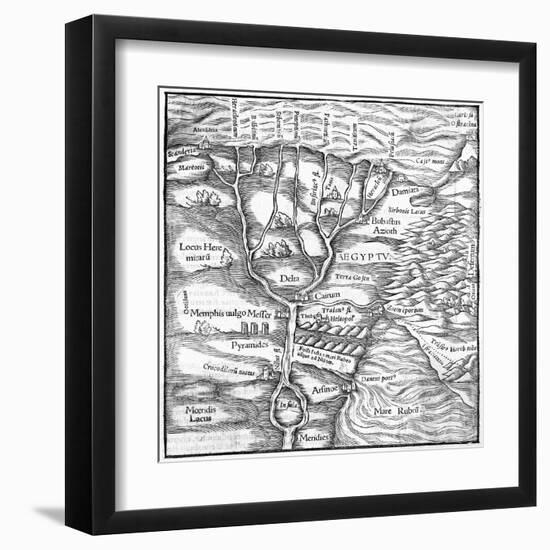 Map Egypt-null-Framed Art Print