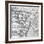 Map Egypt-null-Framed Art Print