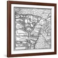 Map Egypt-null-Framed Art Print