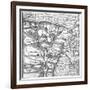 Map Egypt-null-Framed Art Print