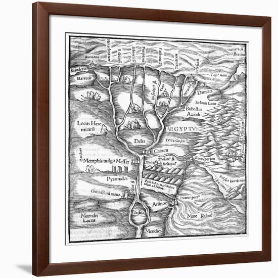 Map Egypt-null-Framed Art Print