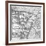 Map Egypt-null-Framed Art Print