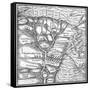 Map Egypt-null-Framed Stretched Canvas