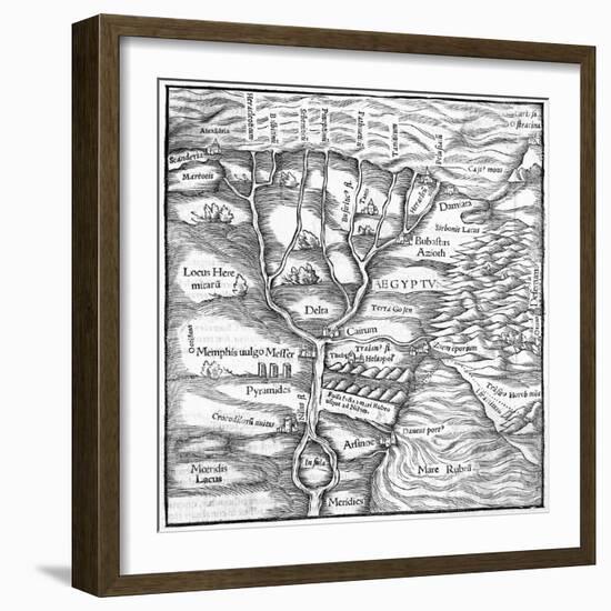 Map Egypt-null-Framed Art Print