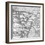 Map Egypt-null-Framed Art Print