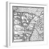 Map Egypt-null-Framed Art Print