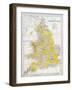 Map: England & Wales-null-Framed Giclee Print