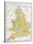 Map: England & Wales-null-Stretched Canvas
