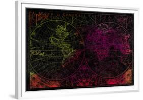 Map Etching II-Tom Frazier-Framed Giclee Print