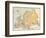 Map, Europe C1840-J Brown-Framed Photographic Print