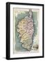 Map, Europe, Corsica C20-null-Framed Art Print