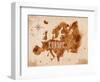 Map Europe Retro-anna42f-Framed Art Print