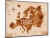 Map Europe Retro-anna42f-Mounted Art Print