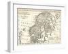 Map, Europe, Scandinavia-Thomas Bowen-Framed Art Print