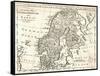 Map, Europe, Scandinavia-Thomas Bowen-Framed Stretched Canvas