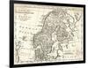 Map, Europe, Scandinavia-Thomas Bowen-Framed Art Print