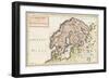 Map, Europe, Scandinavia-null-Framed Art Print