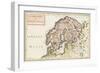 Map, Europe, Scandinavia-null-Framed Art Print