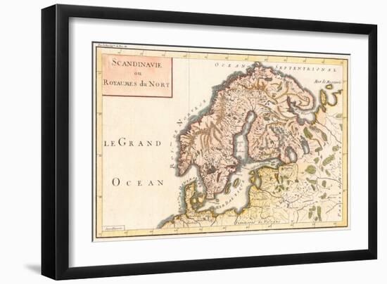 Map, Europe, Scandinavia-null-Framed Art Print