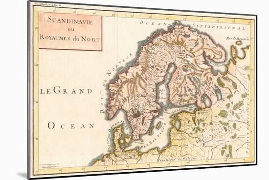 Map, Europe, Scandinavia-null-Mounted Art Print
