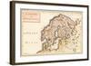 Map, Europe, Scandinavia-null-Framed Art Print