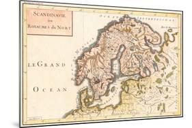 Map, Europe, Scandinavia-null-Mounted Art Print