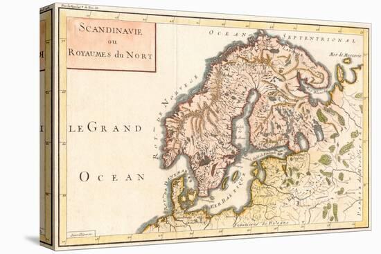 Map, Europe, Scandinavia-null-Stretched Canvas