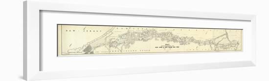 Map Exhibiting The Lines for the New York and New Haven Railroad, c.1845-P^ Anderson-Framed Art Print