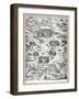 Map Featuring Mesopotamia and Tower of Babel-null-Framed Giclee Print