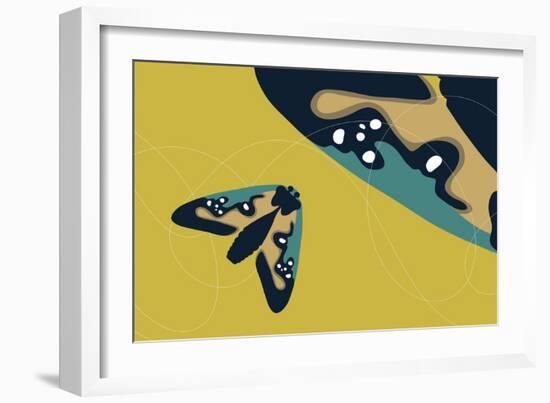Map Flutters-Belen Mena-Framed Giclee Print