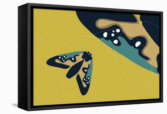 Map Flutters-Belen Mena-Framed Stretched Canvas