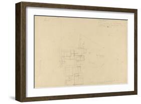 Map French Excavations at Elephantine Island in 1908-null-Framed Giclee Print