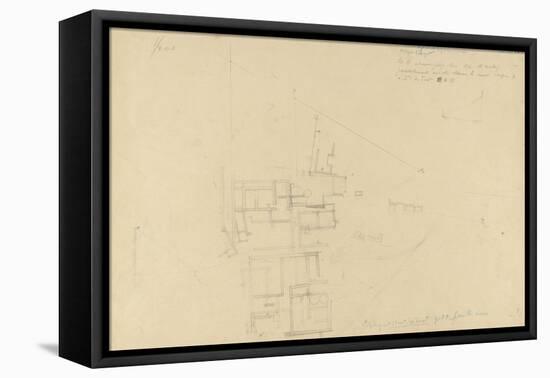 Map French Excavations at Elephantine Island in 1908-null-Framed Stretched Canvas