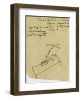 Map French Excavations at Elephantine Island in 1908-null-Framed Giclee Print