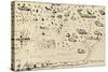 Map from Voyages of Samuel De Champlain-null-Stretched Canvas