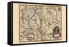 Map - Geldria et Transysulana-Pieter Van der Keere-Framed Stretched Canvas