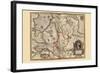 Map - Geldria et Transysulana-Pieter Van der Keere-Framed Art Print